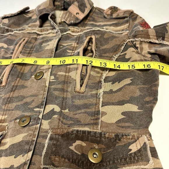 Passport Women's Distressed Embroidered Military Replica Jacket Size Small - Picture 12 of 13